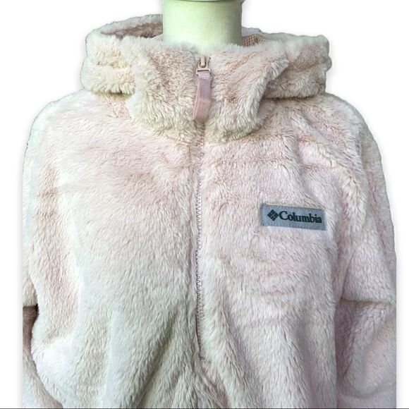 COLUMBIA Blush Pink Bundle Up Hooded Fleece Pullover - Picture 5 of 17